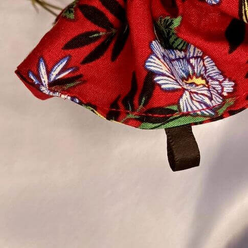 Chouchou foulard rouge imprimé pois – AtelierMadeleine